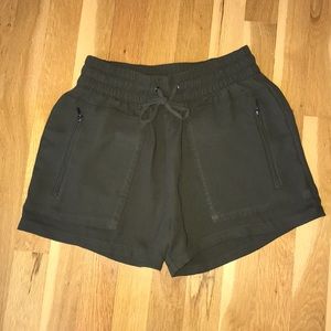 Army Green Chiffon Shorts